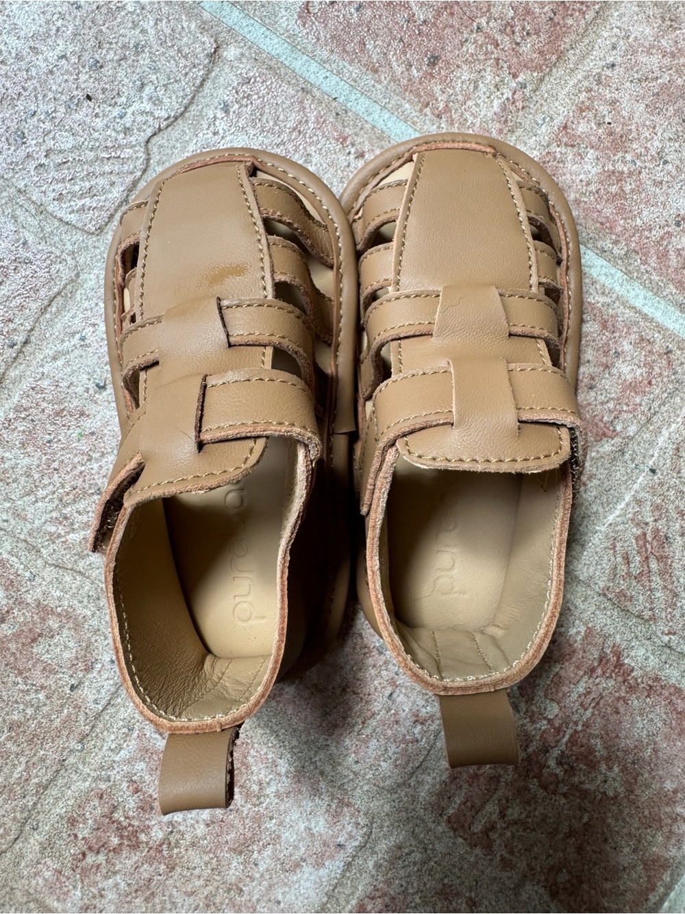 Pure baby Tan Fisherman Sandals